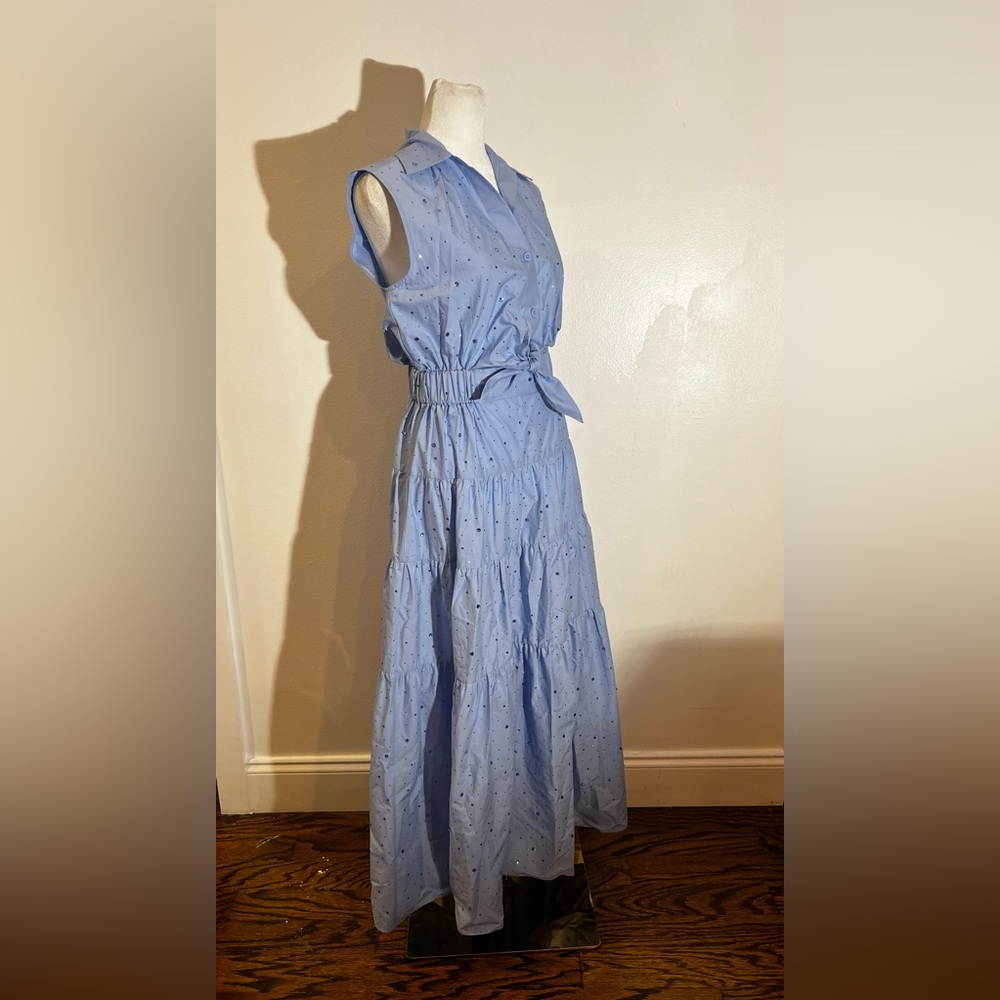 Azazel Rhinestone Tie-Front Maxi Dress - Picture 3 of 9